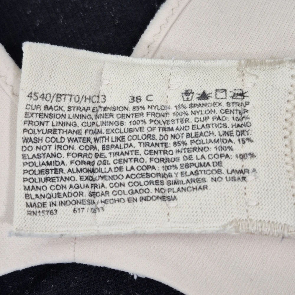 38C Hanes HC13 Barely There 4540 BTT0 Invisible Lift‎ Underwire Bra Beige